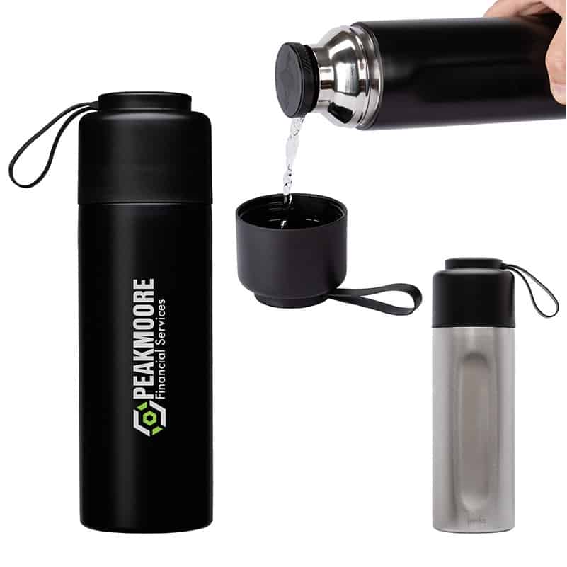 17 Ounce Double Walled Water Bottle Stainless Steel Thermos Vacuum Insulated Cup 